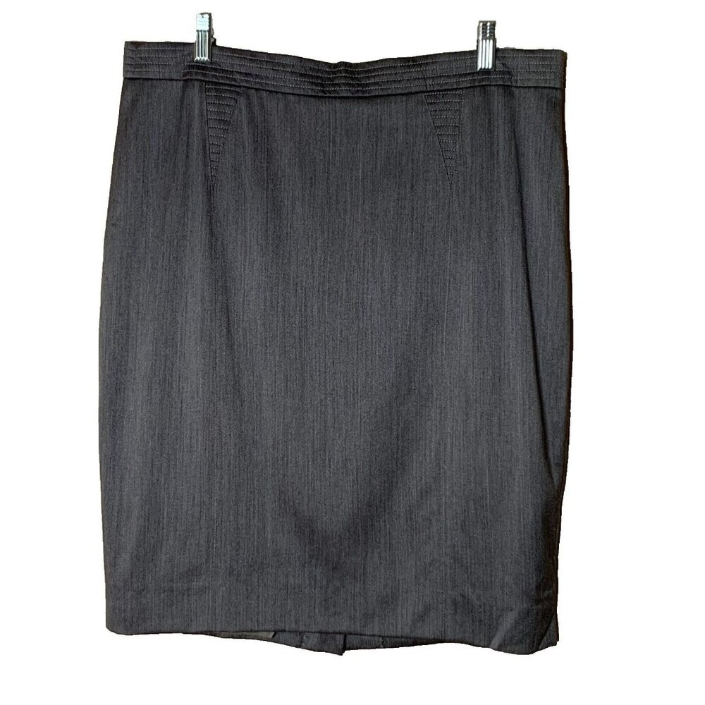 Escada Women's Margaretha Ley Virgin Wool Blend Pencil Skirt Lined 44 XL Gray